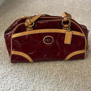 Coach Handbag Peyton Embossed Patent Satchel F2006